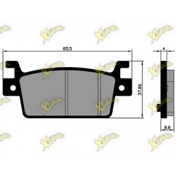 Brake pads Kymco AK 550 E4...