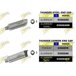 Terminale Thunder alluminio per Aprilia SR 125 Motard 2012-2016 Arrow 53502AO