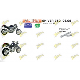 Raccordo Arrow 1-2 per Aprilia shiver 750 2008 2009