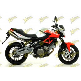 Terminali Arrow Thunder titanio (Dx+Sx) con fondello carbonio per Aprilia Shiver 750 2008-2017