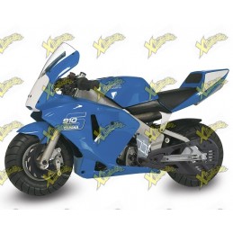 Minimoto Polini 910 carena Rs air 4,2 hp blu