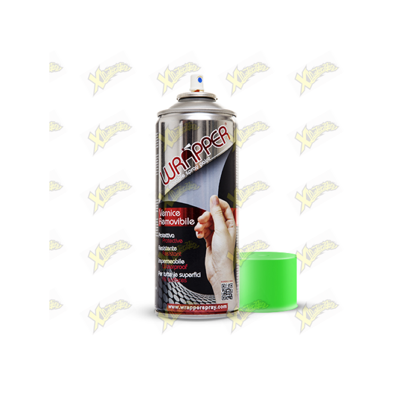 Spray can of removable paint Fluorescent green wrapper 400 ml