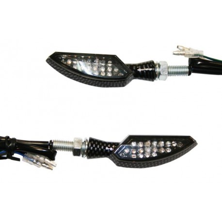 Coppia frecce omologate DAGGER CARBON con led - A pair of indicators approved DAGGER CARBON with LEDs