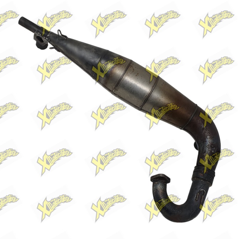 Used BZM R Racing Exhaust for 50cc 2-Stroke Minimoto – with Header Used BZM R Racing Exhaust for 50cc 2-Stroke Minimoto – with Header