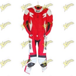 Tuta Minimoto Uomo Biesse Usata – Taglia L (Bianco/Rosso)