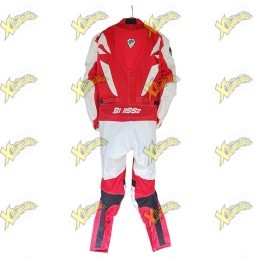 Tuta Minimoto Uomo Biesse Usata – Taglia L (Bianco/Rosso)