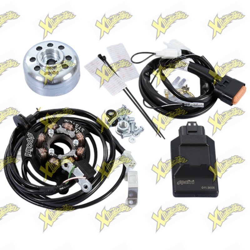 Polini For Race Digital Ignition with Light Output for Minarelli AM6, Derbi, and Piaggio 171.0572