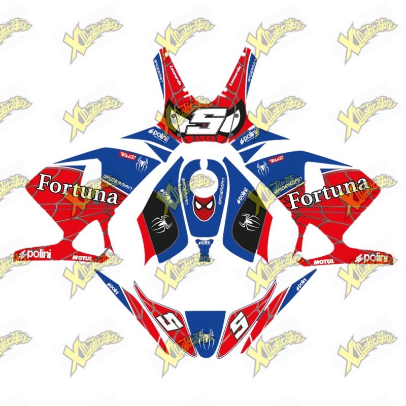 Grafica adesiva per minimoto Polini 910 rep. spiderman Grafica adesiva per minimoto Polini 910 rep. spiderman