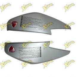 Ducati plastic side case covers – Code 96780681A – Silver color