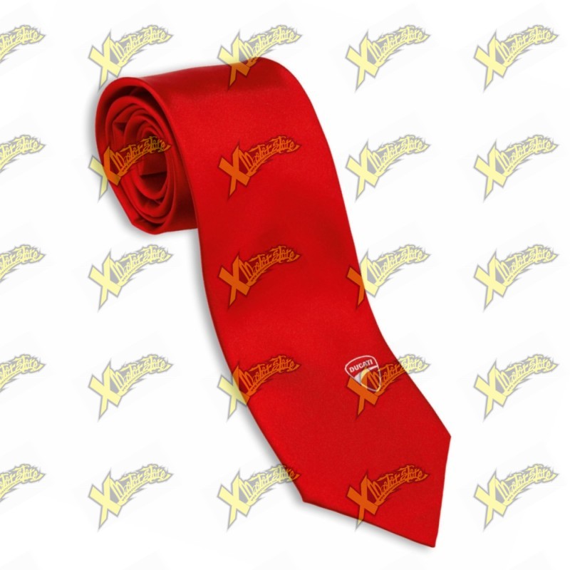 Ducati red silk tie 987683605