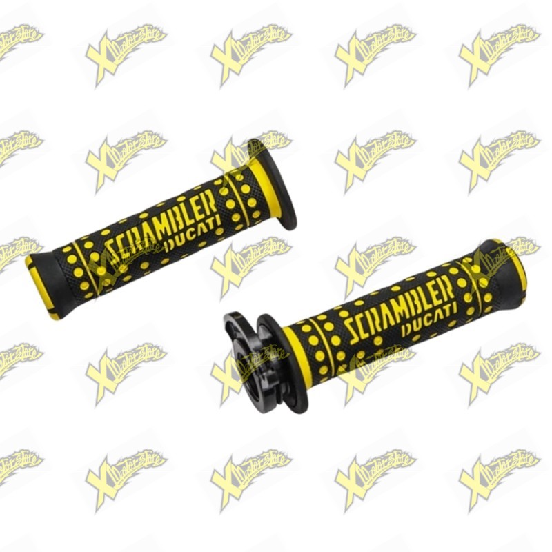 Ducati Scrambler Flat Track Grips Yellow and Black 96280231A