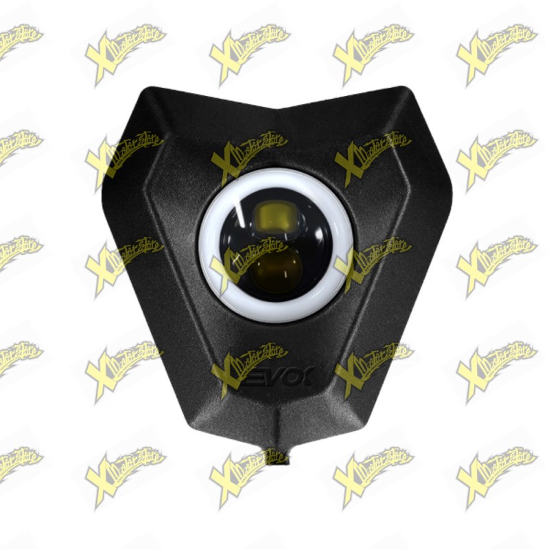 EVOK Iron LED Round Front Headlight Dual Lens Plug&Play KTM 246472222