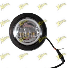 EVOK Iron LED Chrome Front Headlight with Angel Eyes Plug&Play Vespa HP FL 50 125 246472212