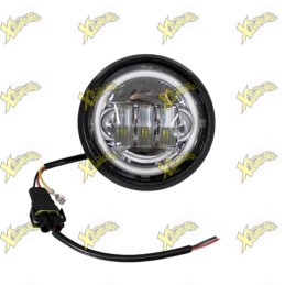 Fanale Anteriore EVOK Iron LED Fondo Cromato con Angel Eyes Vespa 125 Primavera ET3 246472215