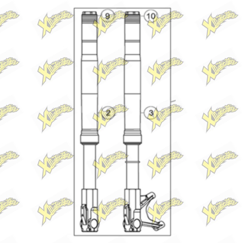Forcella completa Ohvale GP-7 04.FA.0101.L