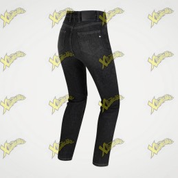 Jeans moto donna PMJ Sara nero