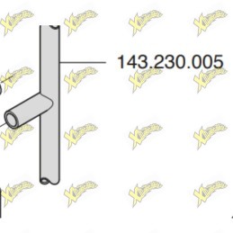 Polini 910 3-way radiator water pipe for minimoto 143.230.005