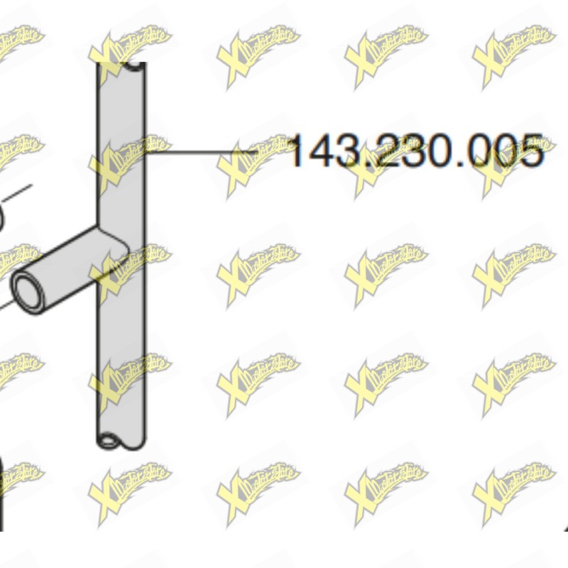 Tubo acqua radiatore minimoto Polini 910 a 3 vie 143.230.005