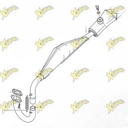 Polini minimoto muffler for 4.2 hp engine 143.425.035