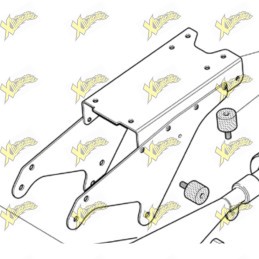 Supporto in alluminio per codino minimoto Polini 911 143.740.007