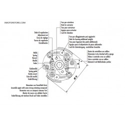 Frizione Polini minimoto 2 masse D.80 - clutch  Polini minibike 2  D.80