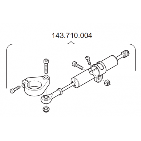 AMMORTIZZATORE DI STERZO REGOLABILE STEEL GP4