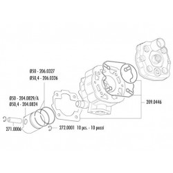 DERBI SENDA KIT, GPR H2O D.50 CAST IRON CYLINDER (EURO 2)