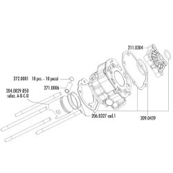 KIT DERBI-APRILIA RX-RS LC D.50 DAL 2006-MOTORE D50B E.3