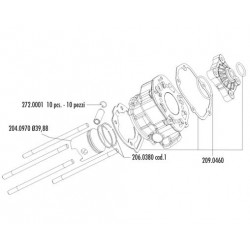 KIT DERBI-APRILIA RX-RS H2O D.39,88 DAL 2006- IN GHISA E.3