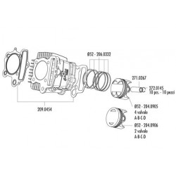 KIT MINICROSS POLINI XP4 2 VALVOLE D.52 107 CC