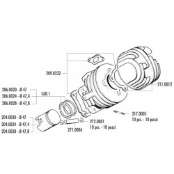 KIT VESPA 50-PK-XL-APE D.47 MOD.RACING