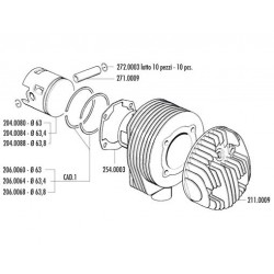 KIT VESPA 125 PX-TS AND SPRINT FAST D.63