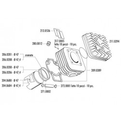 KIT PIAGGIO SFERA-ZIP-FREE-TYPHOON-STORM D.47 M.RACING