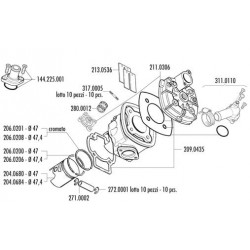 KIT PIAGGIO QUARTZ-NRG-ZIP SP H2O D.47 RACING MODEL