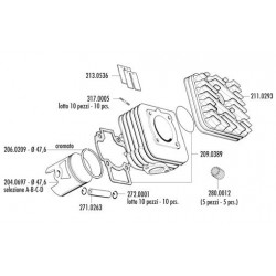 KIT PIAGGIO ZIP ARIA D.47,6 SCARICO CON FORI BOOSTER O