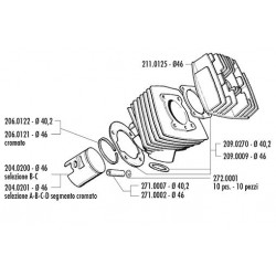 KIT PEUGEOT 103-104-105-GL10-SPX ALL.D.46 (SENZA TESTA)