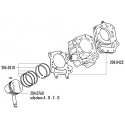 KIT APRILIA LEONARDO,SCARABEO 125/150 D.67 (ROTAX)