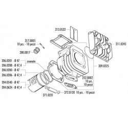 KIT YAMAHA BWS-MBK BOOSTER-APRILIA SR 93 MOD.RACING