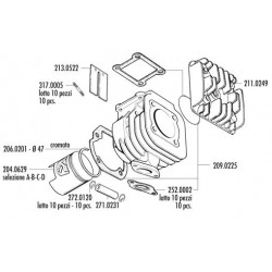 KIT YAMAHA BWS-MBK BOOSTER-APRILIA SR 93 IN ALL.D.47