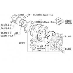 KIT YAMAHA-APRILIA SR H2O-MALAGUTI F12 LC D.47