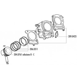 KIT YAMAHA MAJESTY 125-MBK SKYLINER D.63 2 VALVES