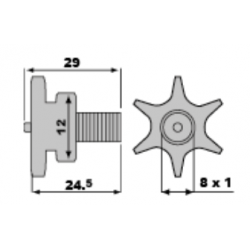 M8 Z6 minimoto pinion reinforced