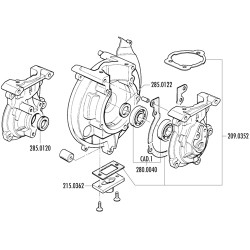 CRANKCASE PIAGGIO SI GRILLO START PEDALS ELECTRONIC IGNITION