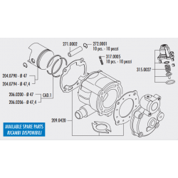 STOPPER PIN D.12 (ORD.MIN.10 PZ.) 2 BECCHI